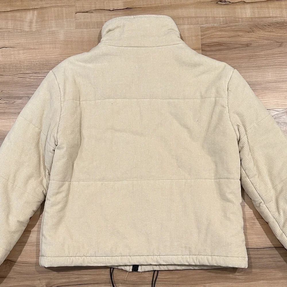 Like New Cream Corduroy Jacket with Black Zipper - Picture 6 of 6